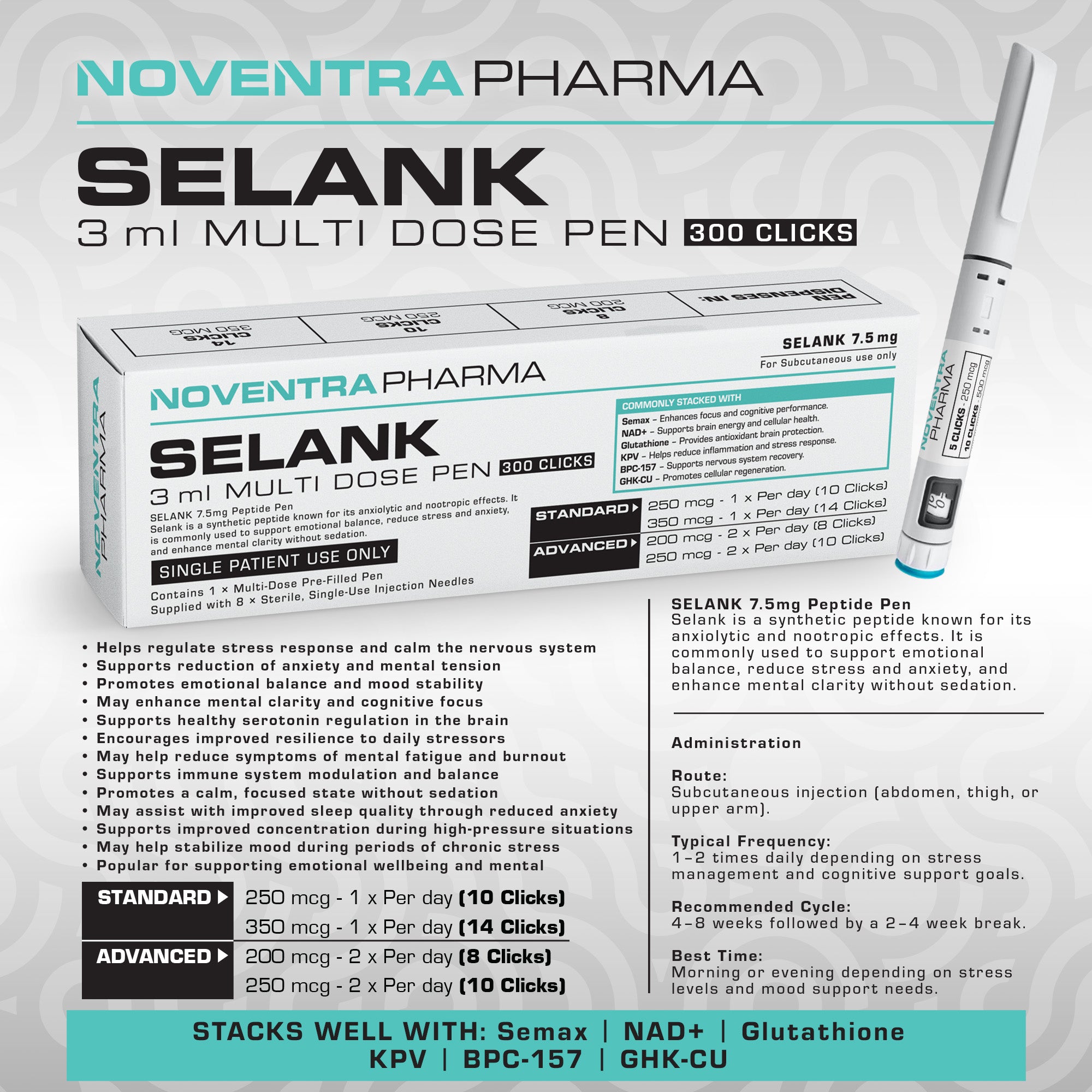 Selank 10mg Pen - Noventra Pharma